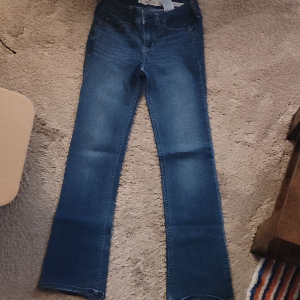 Hollister Blue Flare Wide Leg Jeans